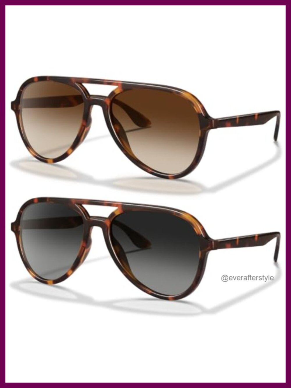 Polarized Aviator Sunglasses UV400 Double Bridge Retro Unisex Eyewear